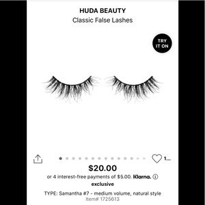 Huda Beauty Samantha Lashes! NIB!